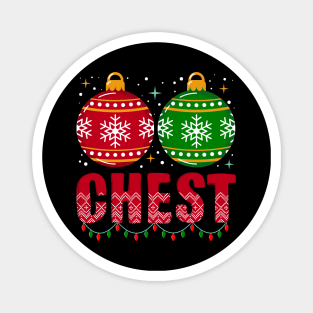 Chestnuts Matching Family Funny Chest Nuts Christmas Couple Magnet